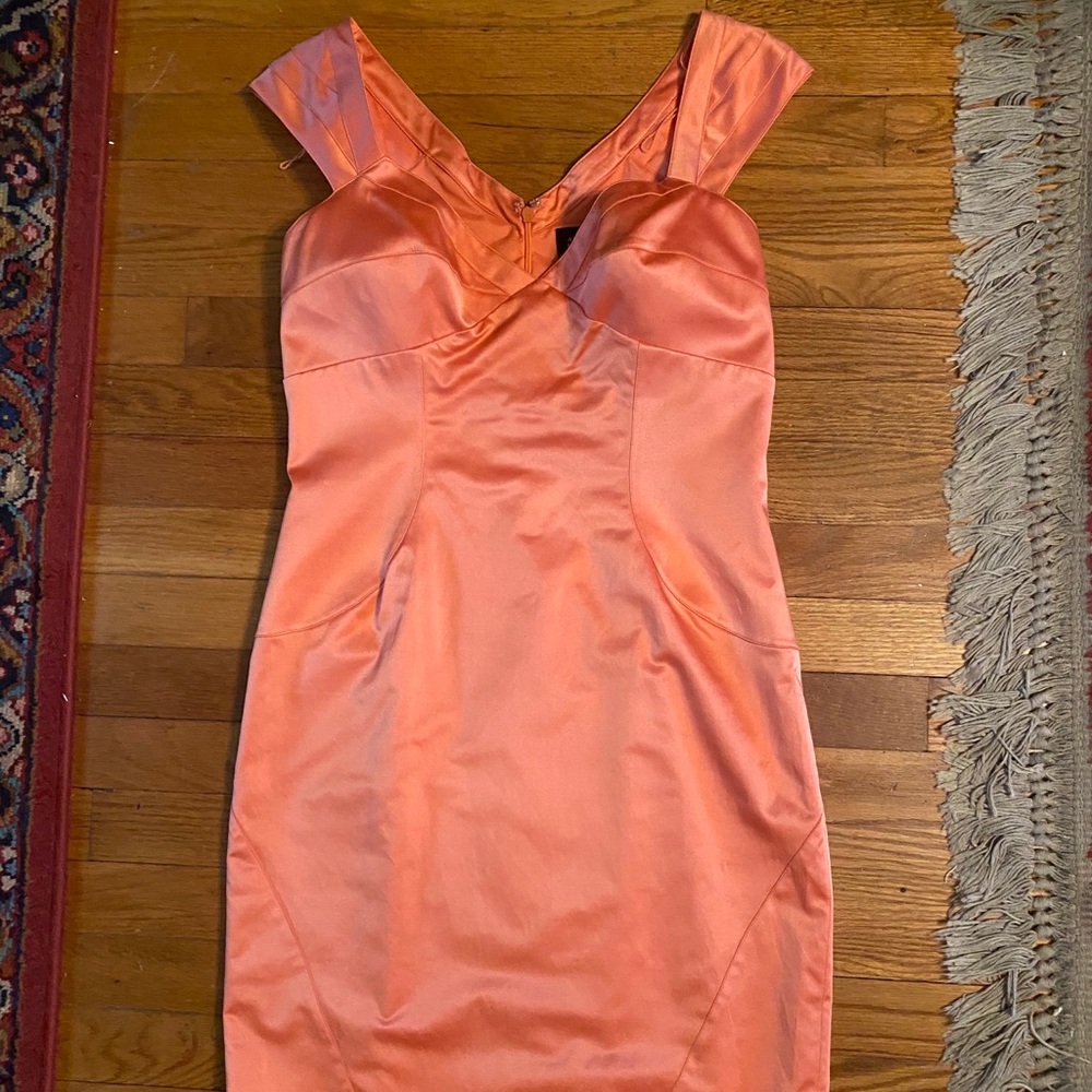 ADRIANNA PAPELL orange sleeveless summer dress